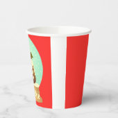 プラムプリン雪のグローブ冬のケーキ赤い緑 紙コップ (左)