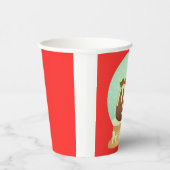 プラムプリン雪のグローブ冬のケーキ赤い緑 紙コップ (右)