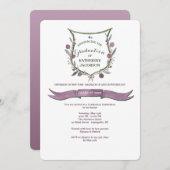 プラムベリーシールド卒業招待状 招待状 (正面/裏面)