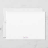 プラムベリー グレイ スワール バタフライ ウェディング インビテーション (裏面)