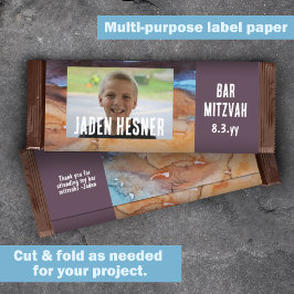 プラムベージュバー（ユダヤ教の）バル・ミツバーカスタムキャンディバーラッパ