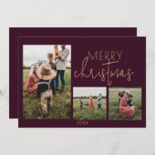 プラムホリメリーデークリスマスカード シーズンカード (正面/裏面)