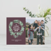 プラムホリー&ベリーリース宗教写真 シーズンカード (スタンド正面)