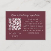 プラムホワイトオーキッドパンパスグラス熱帯くもの巣QR エンクロージャーカード (正面)