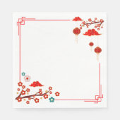 プラムボッサム中国の、スタイルイン春 スタンダードランチョンナプキン (正面)