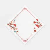 プラムボッサム中国の、スタイルイン春 スタンダードランチョンナプキン (角)