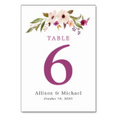 プラムボホシッ結婚クのテーブルナンバー テーブルナンバー (裏面)