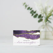 プラムマーブパープルトリストフォイルフェイクス 名刺 (スタンド正面)