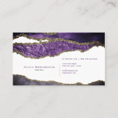 プラムマーブパープルトリストフォイルフェイクス 名刺 (裏面)