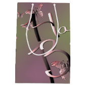 プラムモス"ハッピーバースデー" 3D蝶 ミディアムペーパーバッグ (裏面)