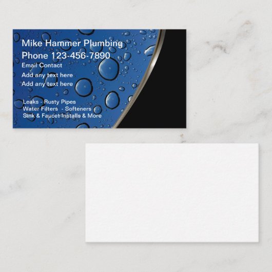 プラムモダンウォーターテーマデザイン 名刺 (正面/裏面)