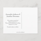 プラムモダンフォトコラージュ日付の保存 案内ポストカード (裏面)