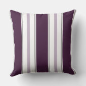 プラムモダンラベンダーグレーホワストライプイト | クッション (裏面)