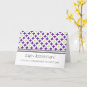 プラムライムサークル従業員記念日カード カード (黄色い花)