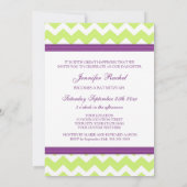 プラムライムシェブロンバルミツワー招待状 招待状 (裏面)