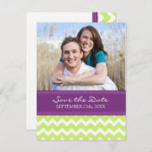 プラムライム写真Save the Date 結婚's Postcard 案内ポストカード (正面/裏面)