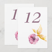 プラムローズ テーブル ナンバー カード (正面/裏面)