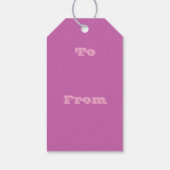 プラムワインパープル春シーズン無地のカラー ギフトタグ (裏面)