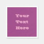 プラムワインパープル春シーズン無地のカラー スタンダードカクテルナプキン (正面)