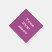 プラムワインパープル春シーズン無地のカラー スタンダードカクテルナプキン (角)