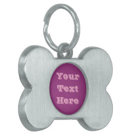 プラムワインパープル春シーズン無地のカラー ペットネームタグ