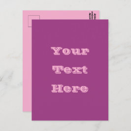 プラムワインパープル春シーズン無地のカラー ポストカード