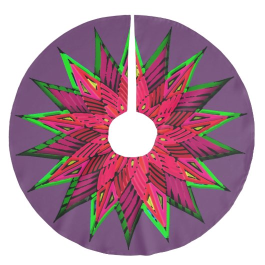 プラムワンダントポインセチアWOW フリース ツリースカート (正面)