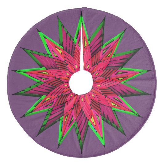 プラムワンダントポインセチアWOW フリース ツリースカート (正面)