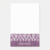 プラムヴィンテージダマスクのパターンと名前 ポストイット (正面)