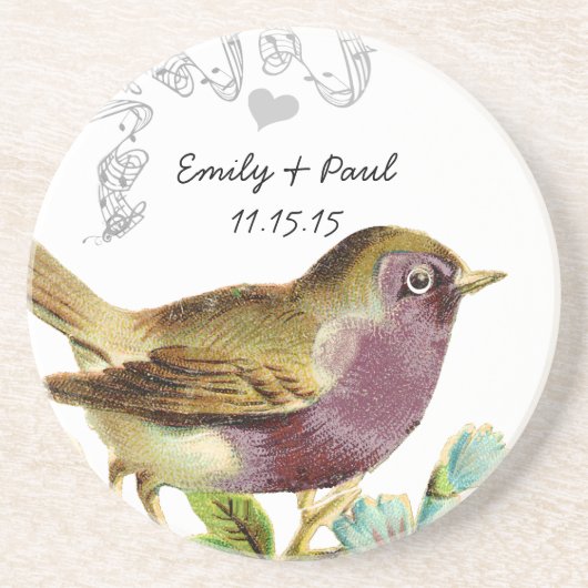 プラムヴィンテージラブバードコースター コースター (正面)