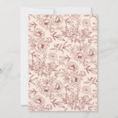 プラム中国のフローラ結婚の写真Save the Date セーブザデート (裏面)