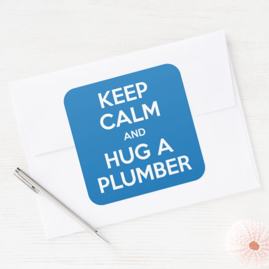 プラム保のステッカーを落ち着かせて抱き締める スクエアシール (封筒)