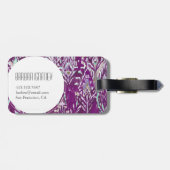 プラム勇敢な羽の種族のプリント ラゲッジタグ (裏面横)