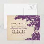 プラム古いオークの木は日付はがきを保存 案内ポストカード (正面/裏面)