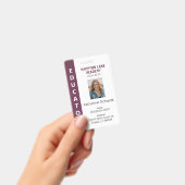 プラム垂直ストライプホテル教育者IDバッジ バッジ (手持ち)