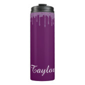 プラム完成グリッター – 名前サーマルタンブラー タンブラー (正面)