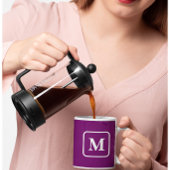 プラム完璧 – モノグラムコーヒーマグ コーヒーマグカップ