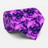 プラム幾何学模様 ネクタイ (ロール)