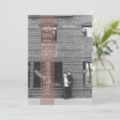 プラム日付バナーの保存 |オーバーレイ写真 セーブザデート (スタンド正面)