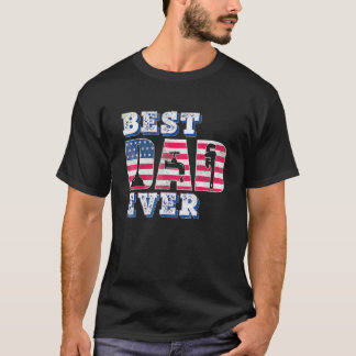 プラム最高のーパパのパパ父のための常アメリカ国旗 Tシャツ