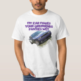 プラム熱狂するな紫色の挑戦者 Tシャツ