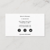 プラム爪、 ネイルポーランドブラシサロンマニキュアソーシャルメディア 名刺 (裏面)