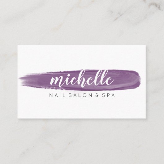 プラム爪、 ネイルポーランドブラシサロンマニキュアソーシャルメディア 名刺 (正面)