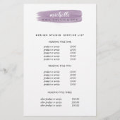 プラム爪、 ネイルポーランドブラシサロン価格とサービス チラシ (正面)