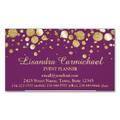 プラム磁気名刺の金箔紙吹雪 マグネット名刺 (正面)