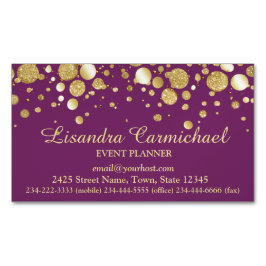 プラム磁気名刺の金箔紙吹雪 マグネット名刺