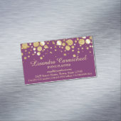 プラム磁気名刺の金箔紙吹雪 マグネット名刺 (インサイチュ)