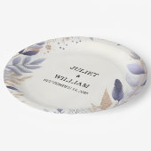 プラム秋春サマーラベンダーセージ結婚ズ ペーパープレート (アングル)