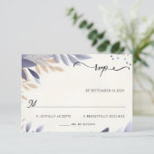 プラム秋春サマーラベンダーセージ結婚ズ 出欠カード (スタンド正面)