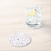 プラム紙吹雪ウォーターカラードット紙コースター ラウンドペーパーコースター (インサイチュ)